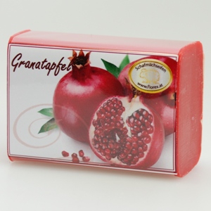 Schafmilchseife Granatapfel verpackt